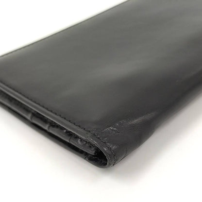 Cartier C2 Bifold Long Wallet Leather Black