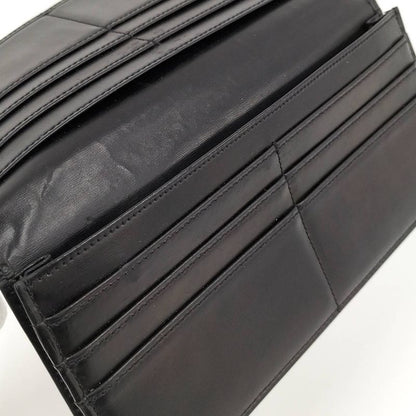 Cartier C2 Bifold Long Wallet Leather Black