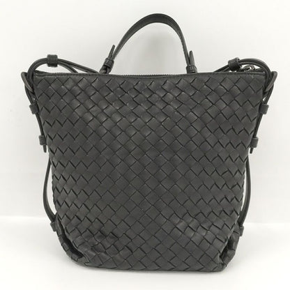 Bottega Veneta Handbag Intrecciato Leather Black