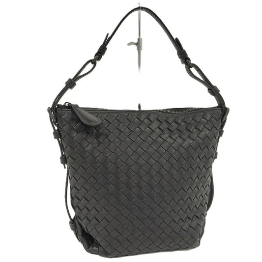Bottega Veneta Handbag Intrecciato Leather Black