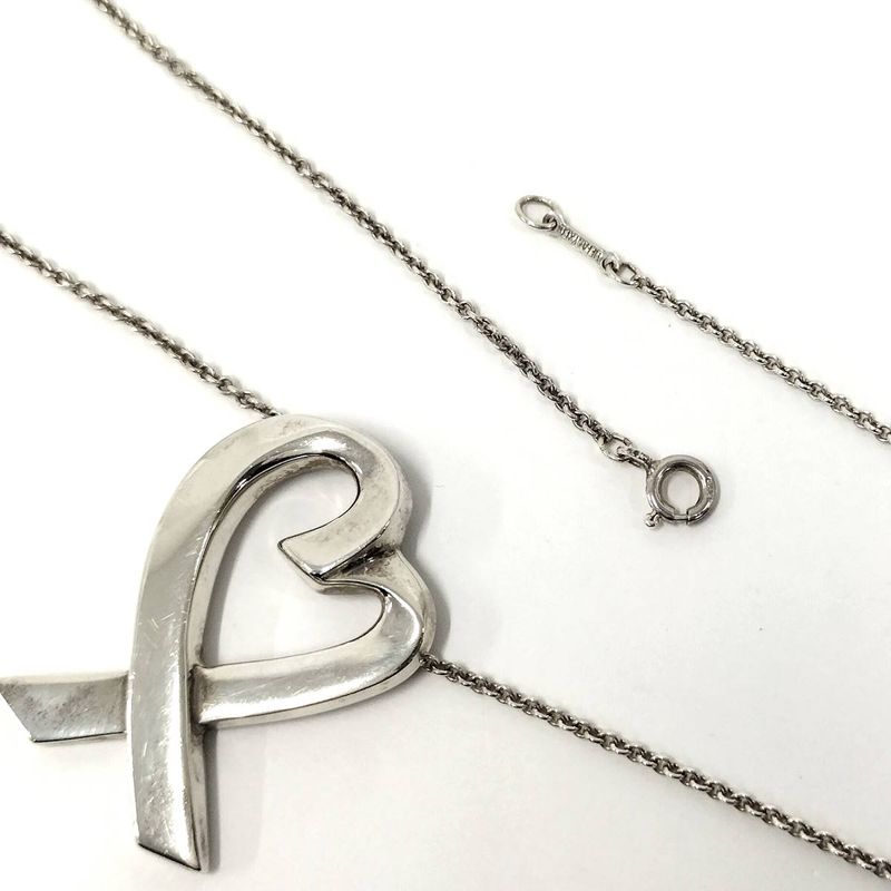 Tiffany & Co Loving Heart Pendant Necklace Sv925 Silver