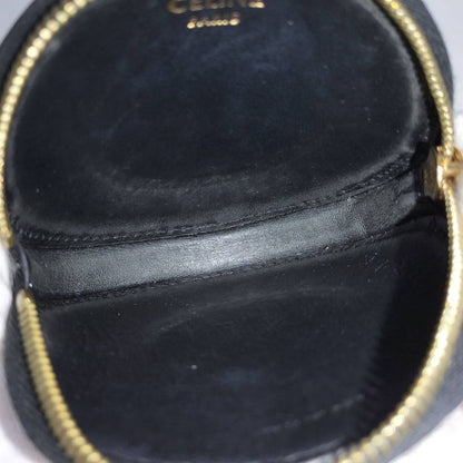 Celine Coin Case Macadam Dark Brown PVC Leather