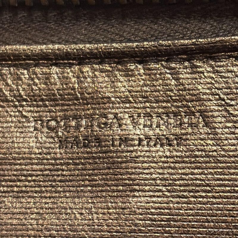Bottega Veneta Long Wallet Zip Around Wallet 114076 Bronze Round Zipper Leather