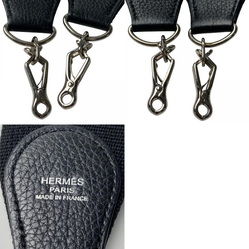 Hermes Women's Evelyn Shoulder Strap Canvas Silver Hardware