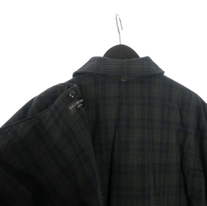 Balenciaga 23aw Detachable Flannel Shirt 2way Flannel Shirt XS Navy Gray 751728
