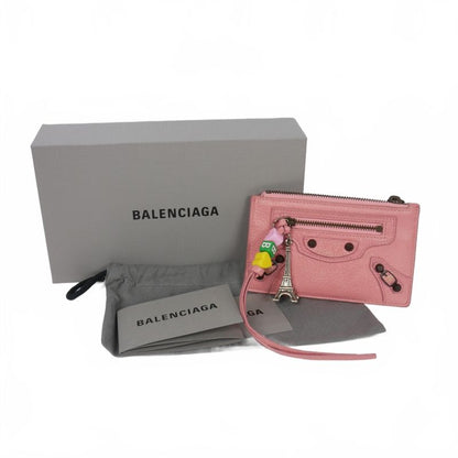 Balenciaga Le City Long Coin Case Card Case Card Holder Pink 810607