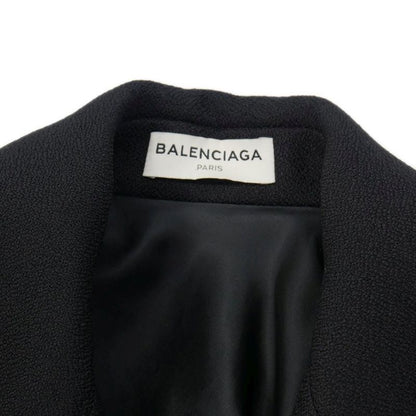 Balenciaga Alexander Wang Cropped Short Trench Jacket 34 Black