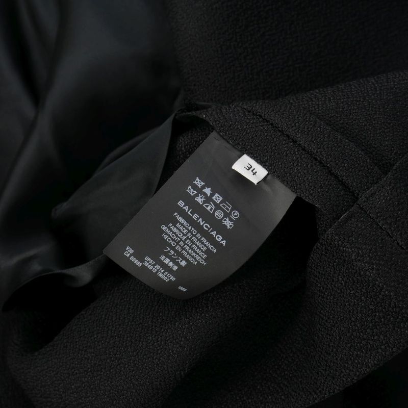 Balenciaga Alexander Wang Cropped Short Trench Jacket 34 Black