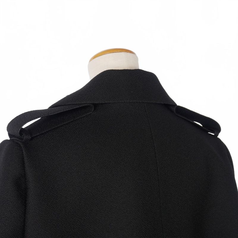 Balenciaga Alexander Wang Cropped Short Trench Jacket 34 Black