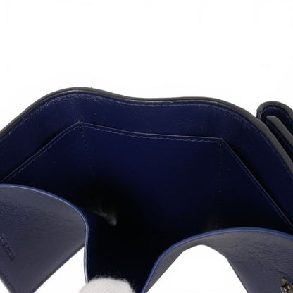 Balenciaga Neo Classic Mini Compact Wallet Trifold Wallet Navy 640107