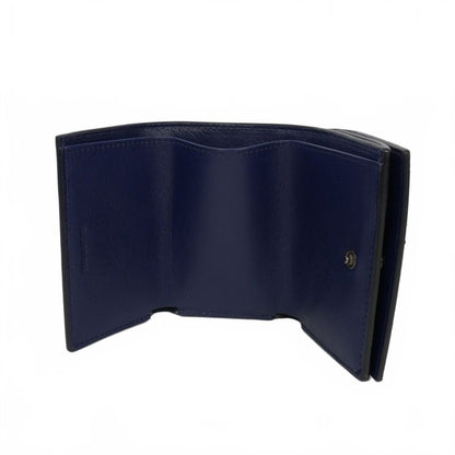 Balenciaga Neo Classic Mini Compact Wallet Trifold Wallet Navy 640107