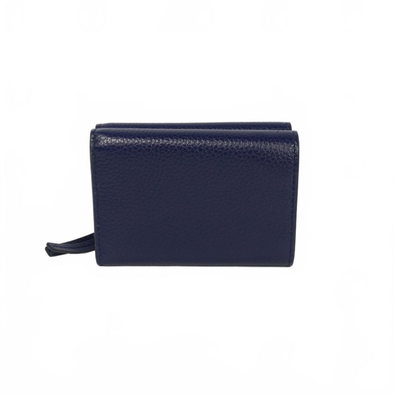 Balenciaga Neo Classic Mini Compact Wallet Trifold Wallet Navy 640107