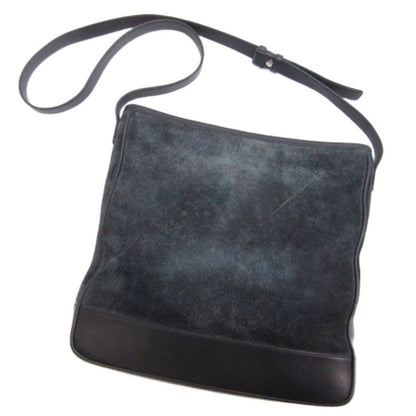 Loewe Madrid Anagram Suede Shoulder Bag Navy