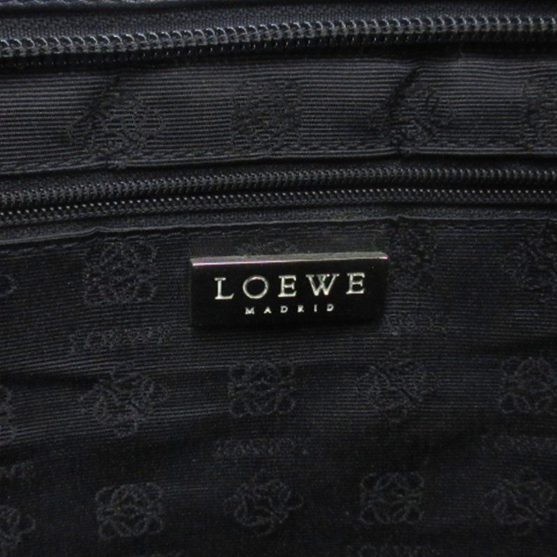 Loewe Madrid Anagram Suede Shoulder Bag Navy