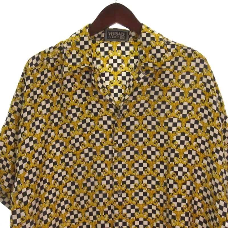 Versace Classic Versace Classic V2 Baroque Pattern Check Shirt Half Sleeve All
