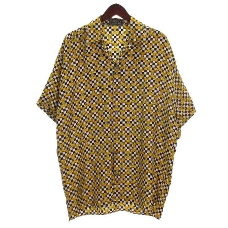 Versace Classic Versace Classic V2 Baroque Pattern Check Shirt Half Sleeve All