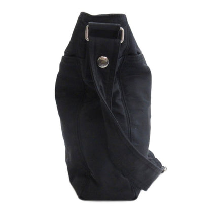 Hermes Acapulco MM Nylon Shoulder Bag Toile Chevron Black