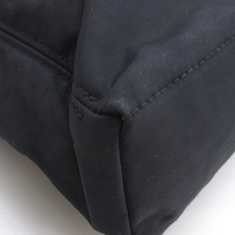 Hermes Acapulco MM Nylon Shoulder Bag Toile Chevron Black