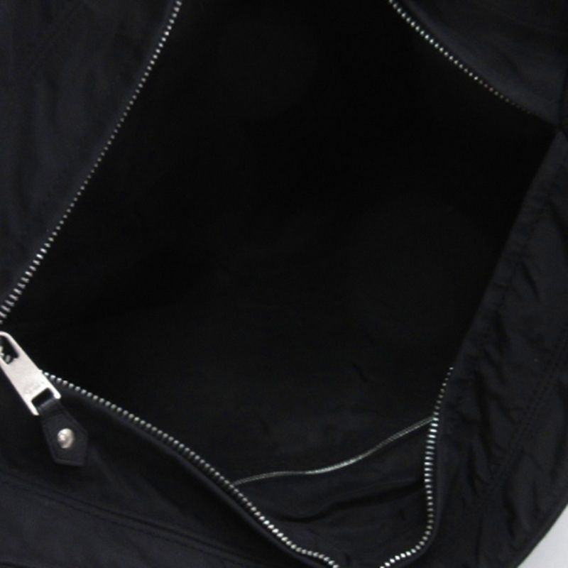 Hermes Acapulco MM Nylon Shoulder Bag Toile Chevron Black