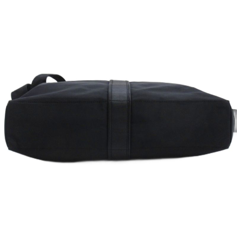 Hermes Acapulco MM Nylon Shoulder Bag Toile Chevron Black