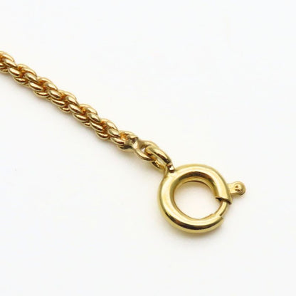 Christian Dior Necklace CD Logo Metal Gold GP Plated Accessories Ladies