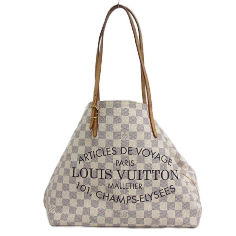 Louis Vuitton Damier Azure Cabas MM Tote Bag N41375 Ivory