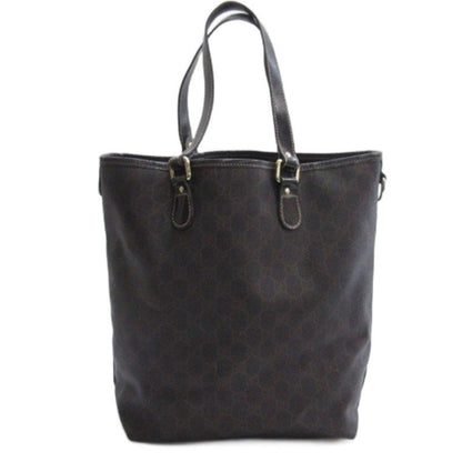 Gucci GG Supreme Tote Bag Hand 189896 Dark Brown