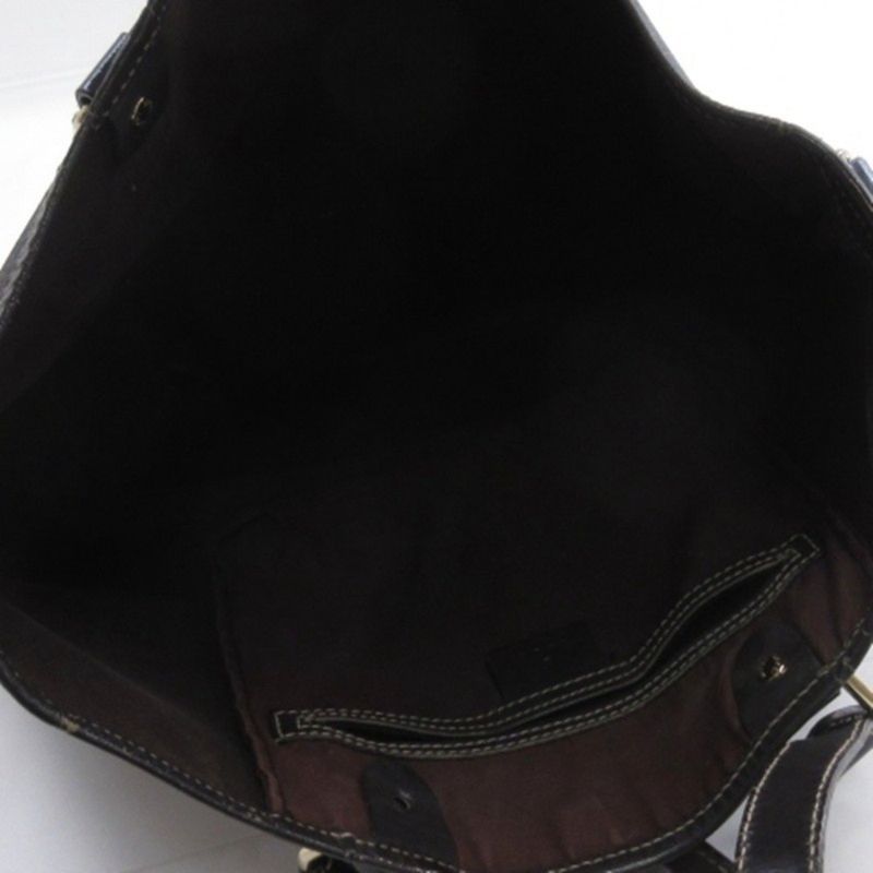 Gucci GG Supreme Tote Bag Hand 189896 Dark Brown