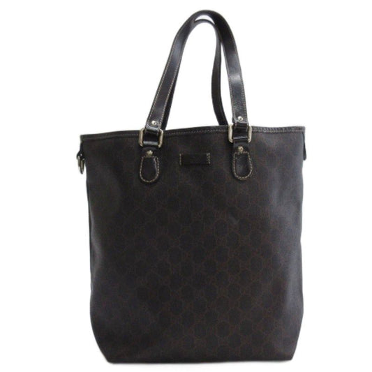 Gucci GG Supreme Tote Bag Hand 189896 Dark Brown