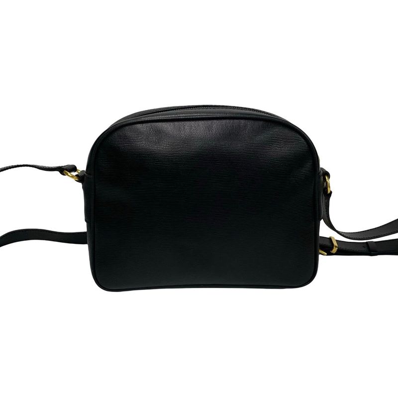 Celine Vintage Circle Logo Hardware Leather Mini Shoulder Bag
