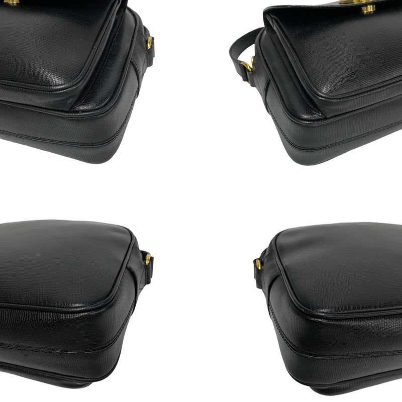 Celine Vintage Circle Logo Hardware Leather Mini Shoulder Bag