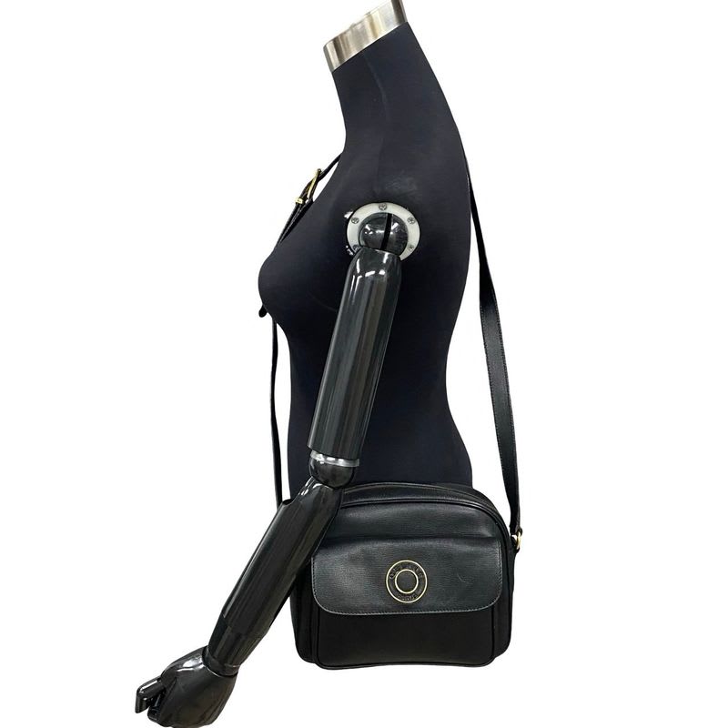 Celine Vintage Circle Logo Hardware Leather Mini Shoulder Bag