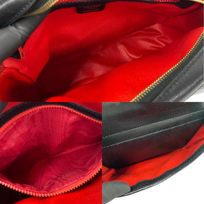 Celine Vintage Circle Logo Hardware Leather Mini Shoulder Bag