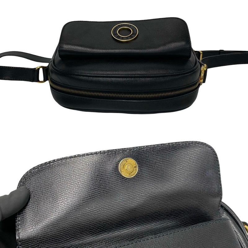 Celine Vintage Circle Logo Hardware Leather Mini Shoulder Bag
