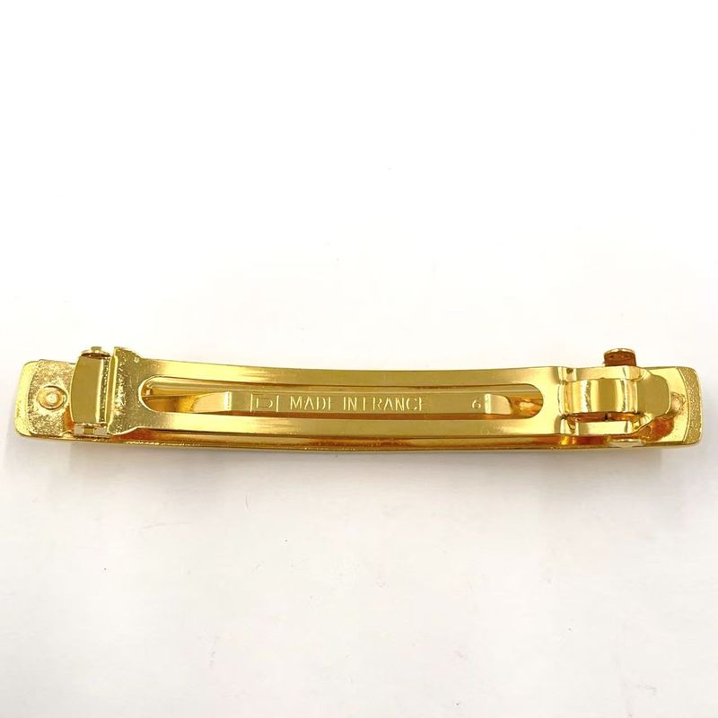 Chanel Logo Hair Clip GP Gold Barrette