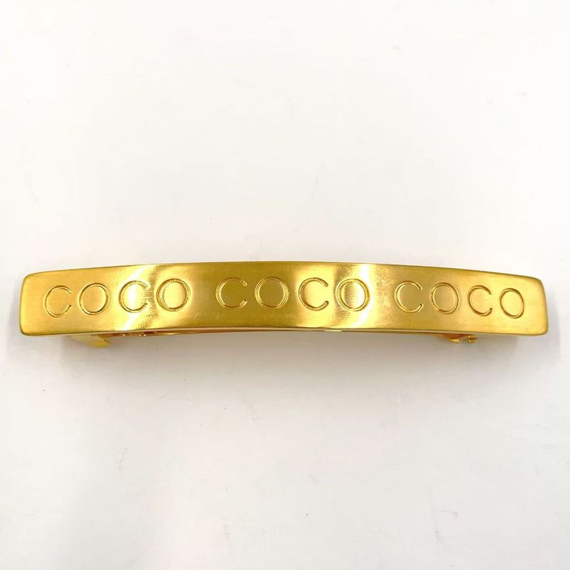 Chanel Logo Hair Clip GP Gold Barrette