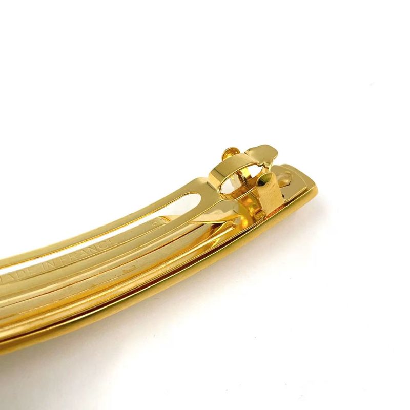 Chanel Logo Hair Clip GP Gold Barrette