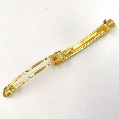 Chanel Logo Hair Clip GP Gold Barrette