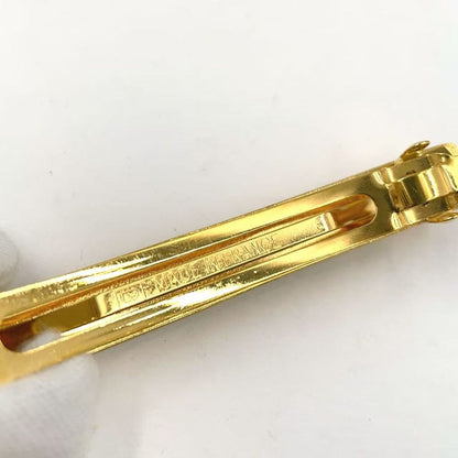 Chanel Logo Hair Clip GP Gold Barrette