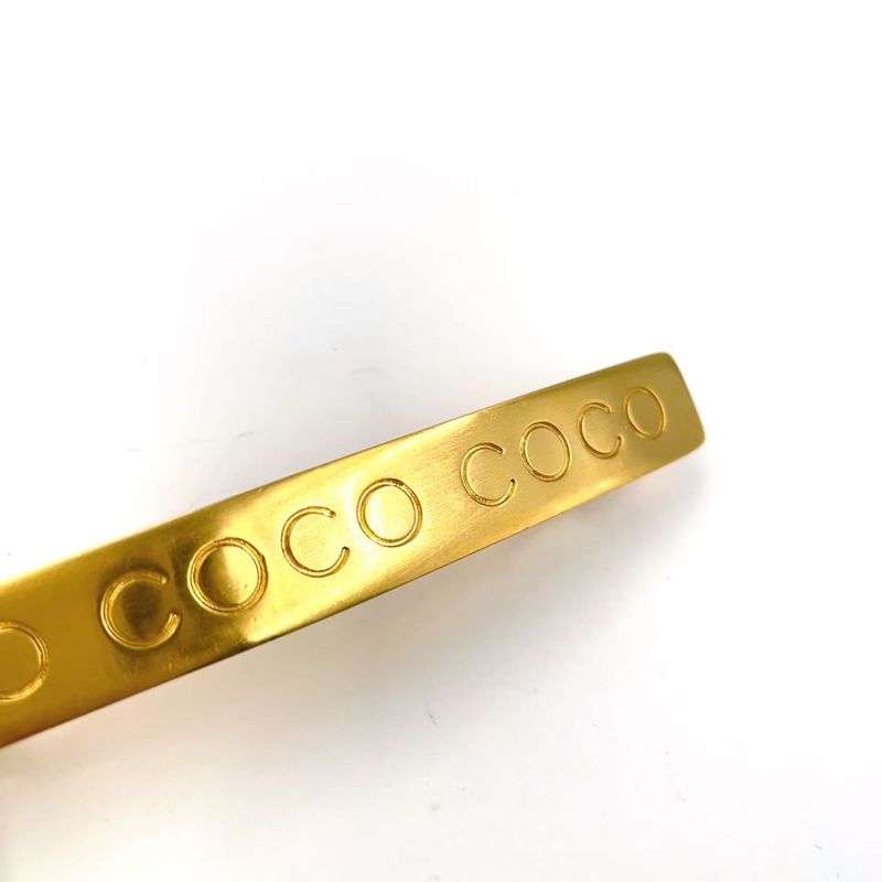 Chanel Logo Hair Clip GP Gold Barrette