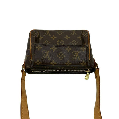 Louis Vuitton PM Monogram Leather Mini Shoulder Bag Pochette Sacoche Brown 09494