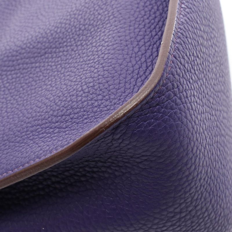 Hermes Shoulder Bag Gypsiere 28 Iris Leather