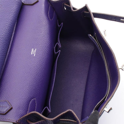 Hermes Shoulder Bag Gypsiere 28 Iris Leather