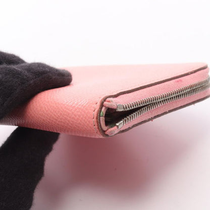 Hermes Round Wallet Azapp Compact Silk In Rose Confetti Leather