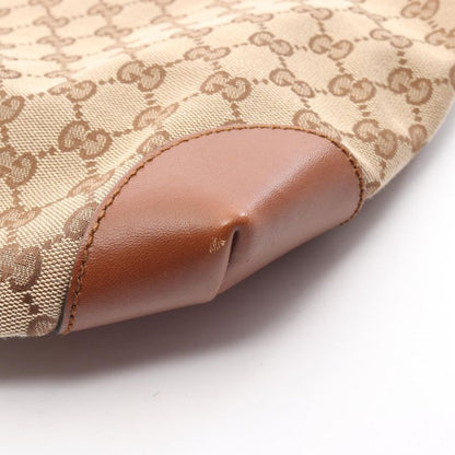 Gucci Shoulder Bag G Canvas Sherry Line 308930 Beige Brown Canvas Leather