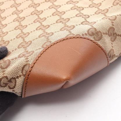 Gucci Shoulder Bag G Canvas Sherry Line 308930 Beige Brown Canvas Leather