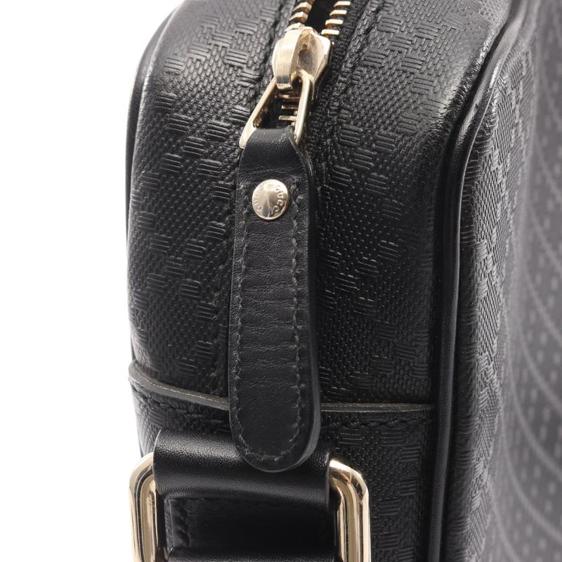 Gucci Shoulder Bag Diamante Black Leather