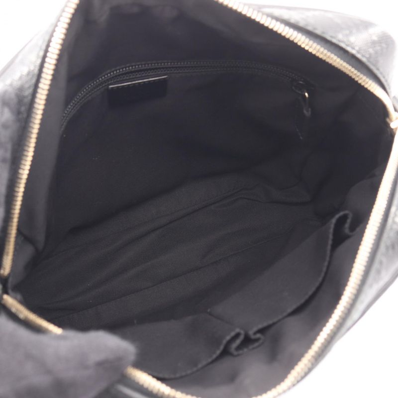 Gucci Shoulder Bag Diamante Black Leather