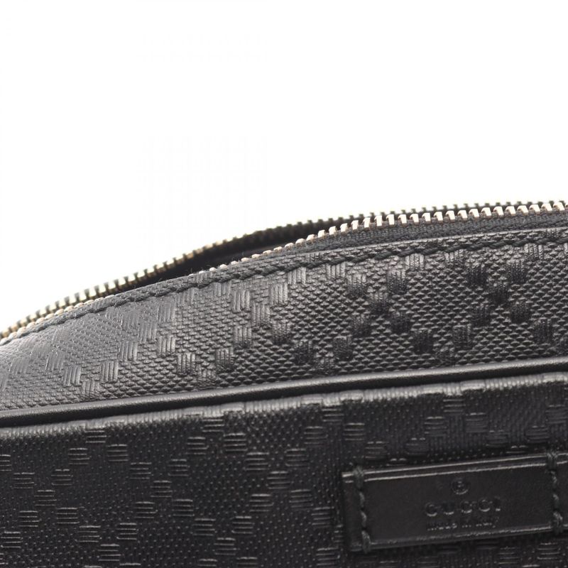 Gucci Shoulder Bag Diamante Black Leather