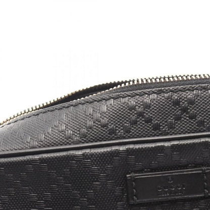 Gucci Shoulder Bag Diamante Black Leather